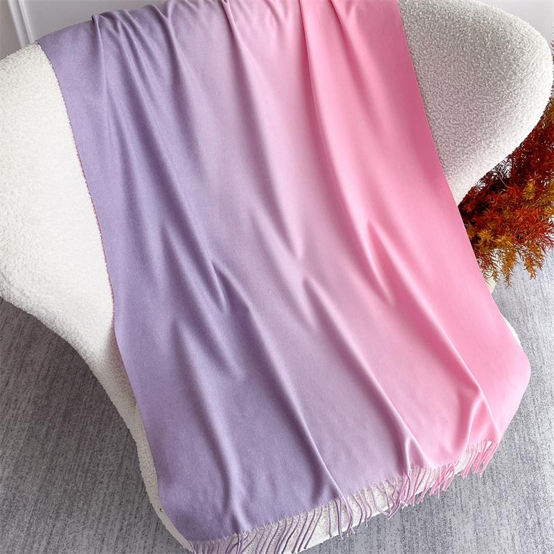 New 40 Color Winter Scarf for Women Long Warm Cashmere Scarves Hijab Solid Lady Shawl Wrap Pashmina Bandana Stoles 70X190Cm