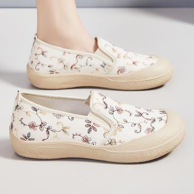 Buty płócienne damskie letnie pojedyncze buty oddychające wygodne buty modne wszechstronne casualowe leniwe buty