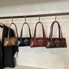 Women PU Leather Shoulder Bag 2025 Winter Retro Underarm Bag Luxury Designer Trend Female Small Handbags and Purses