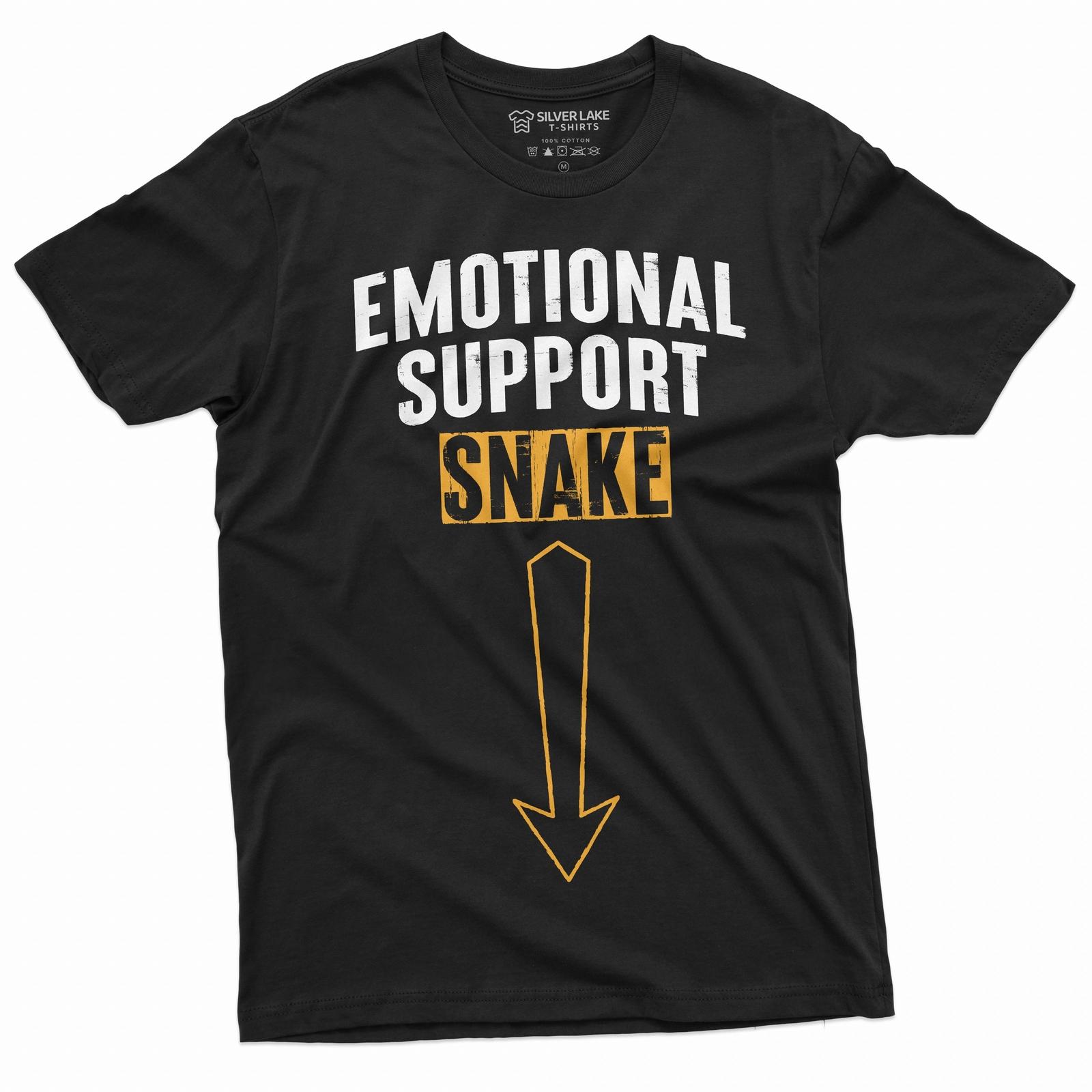 Mens Funny T-Shirt Mens Womens Tees Top Emotional Support Snake Tee Humorous Adult Joke T-Shirt Mens Womens Tees Top 4XL