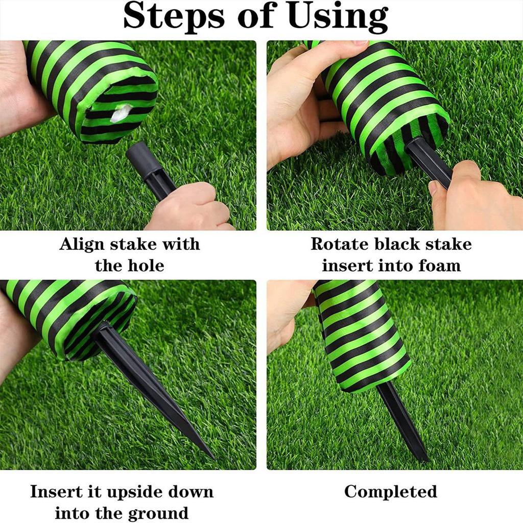 2Pcs Halloween Witch Legs With Stakes, Halloween Witch Prop Decoration, Halloween Decorations For Outdoor Garden , Indoor Outdoor Halloween Decor