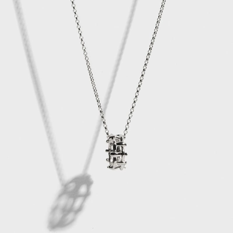 

BONAFIDE JEWELRY Multi Hash Tag Small Necklace (Silver) Silver