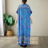 Krátký rukáv Plus Size Bavlna Satén Vintage Květinové Nové v Šatech pro Ženy Ležérní Volné Dlouhé Letní Šaty