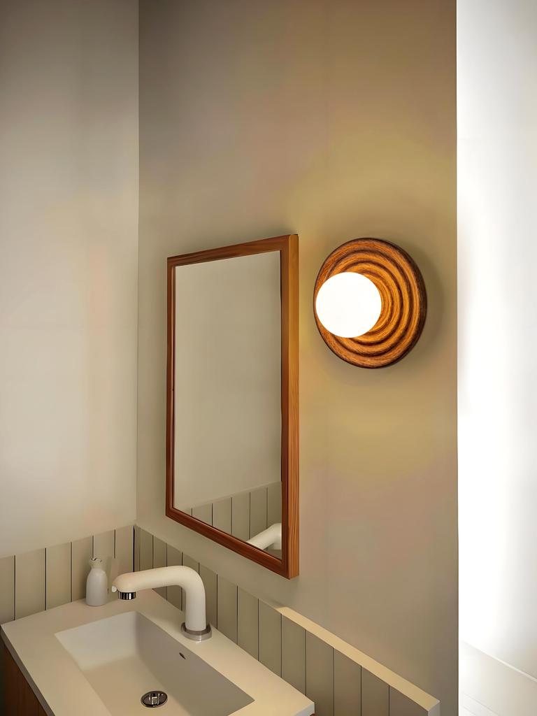 Chende Bracket Light, Resin Brown, Nordic LED Compatible, Single Light, Glass Wall Lamp, Stylish Interior Design, Retro, Japanese-Style, Wall Lamp,