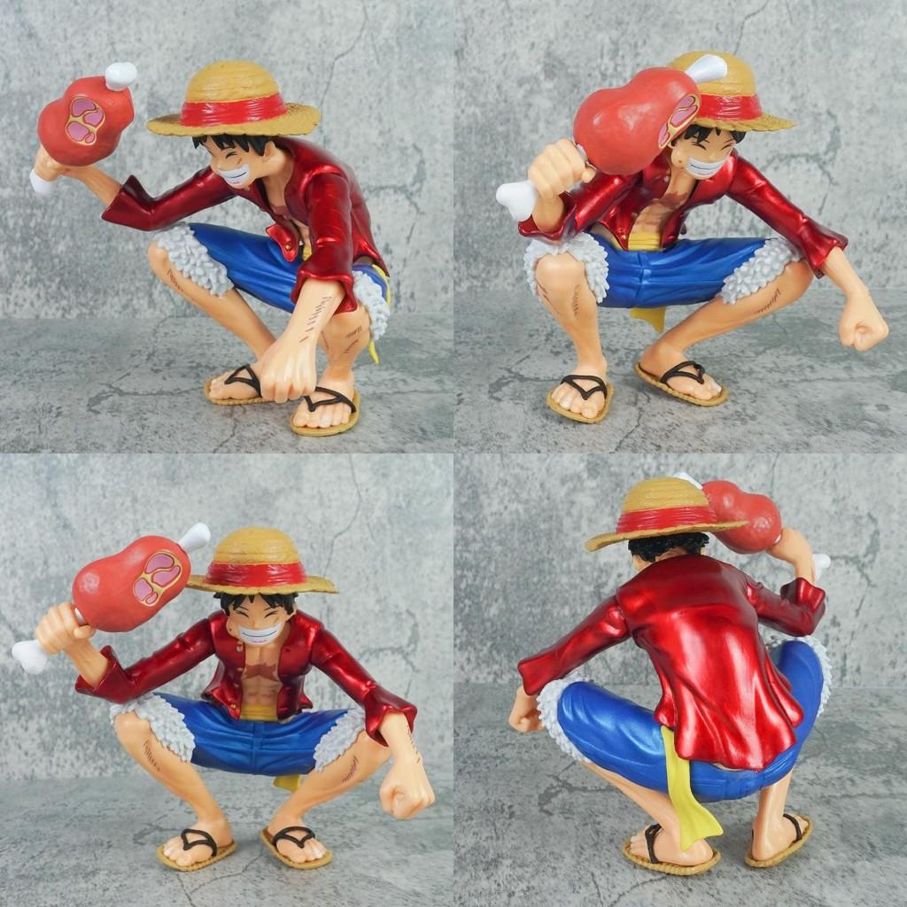 One Piece Luffy Sitting Pose Pvc Figure With Collectible Display For Anime Fans