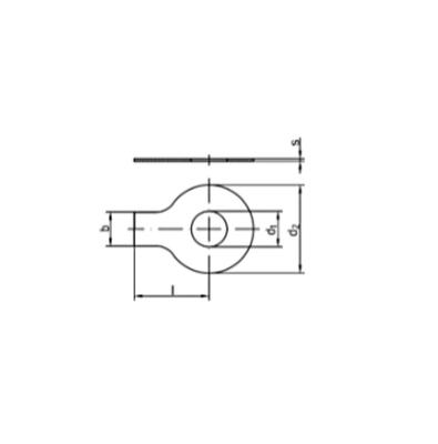 Single-legged Bend Washer M8 DIN93