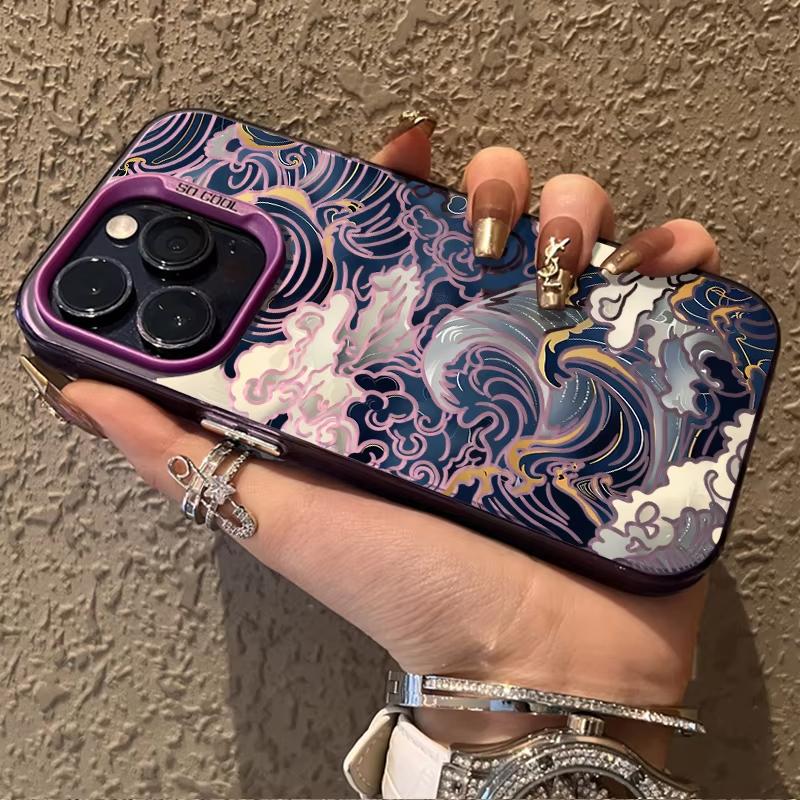 Ukiyo-e Ocean Waves Creative Phone Case For iPhone 17 Air 16 e 15 14 13 12 11 Pro Max Plus Mini SE 2020 2022 Back Cover Fundas