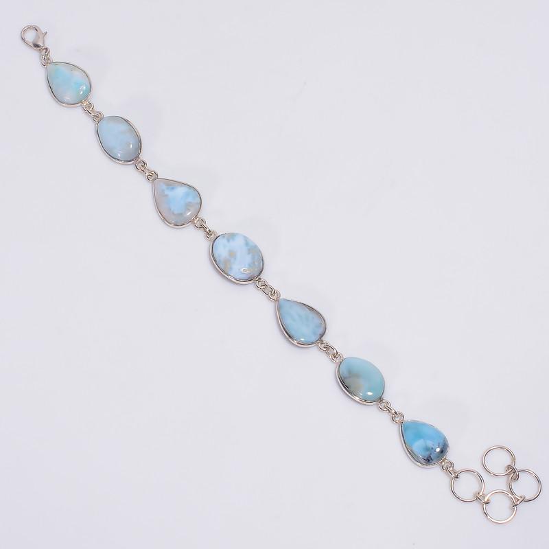 

Marvellous Top Grade Qualite 100% Natural Amazonite Mix Shape Ethnic Style Handmade Jewelry 925 Steling Silver Plated Bracelet 7-8 WSJ-4680 7-8 зелений