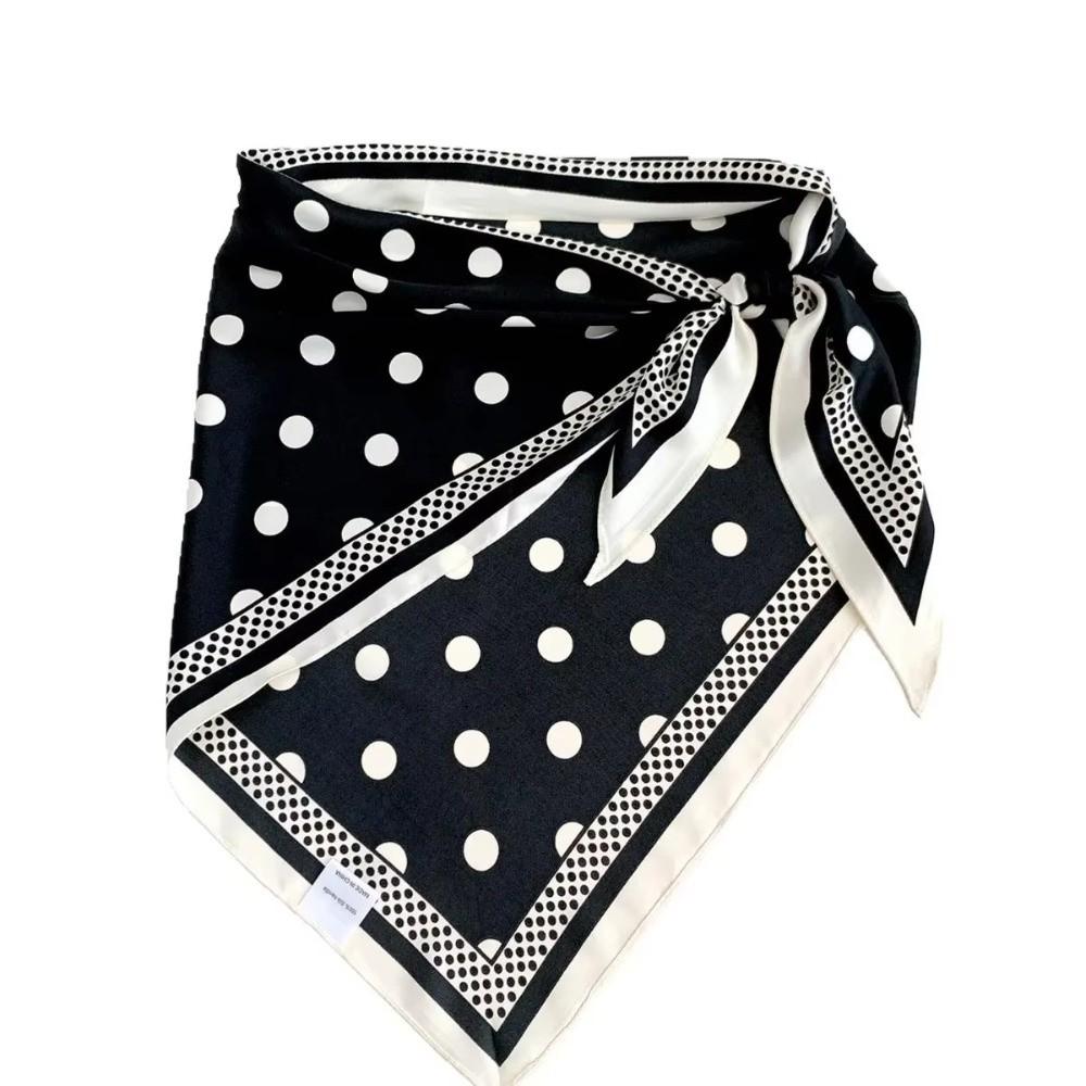 Matching Pants Polka Dot Triangle Scarf Multi-functional Decorative Headscarf New Women's Necktie