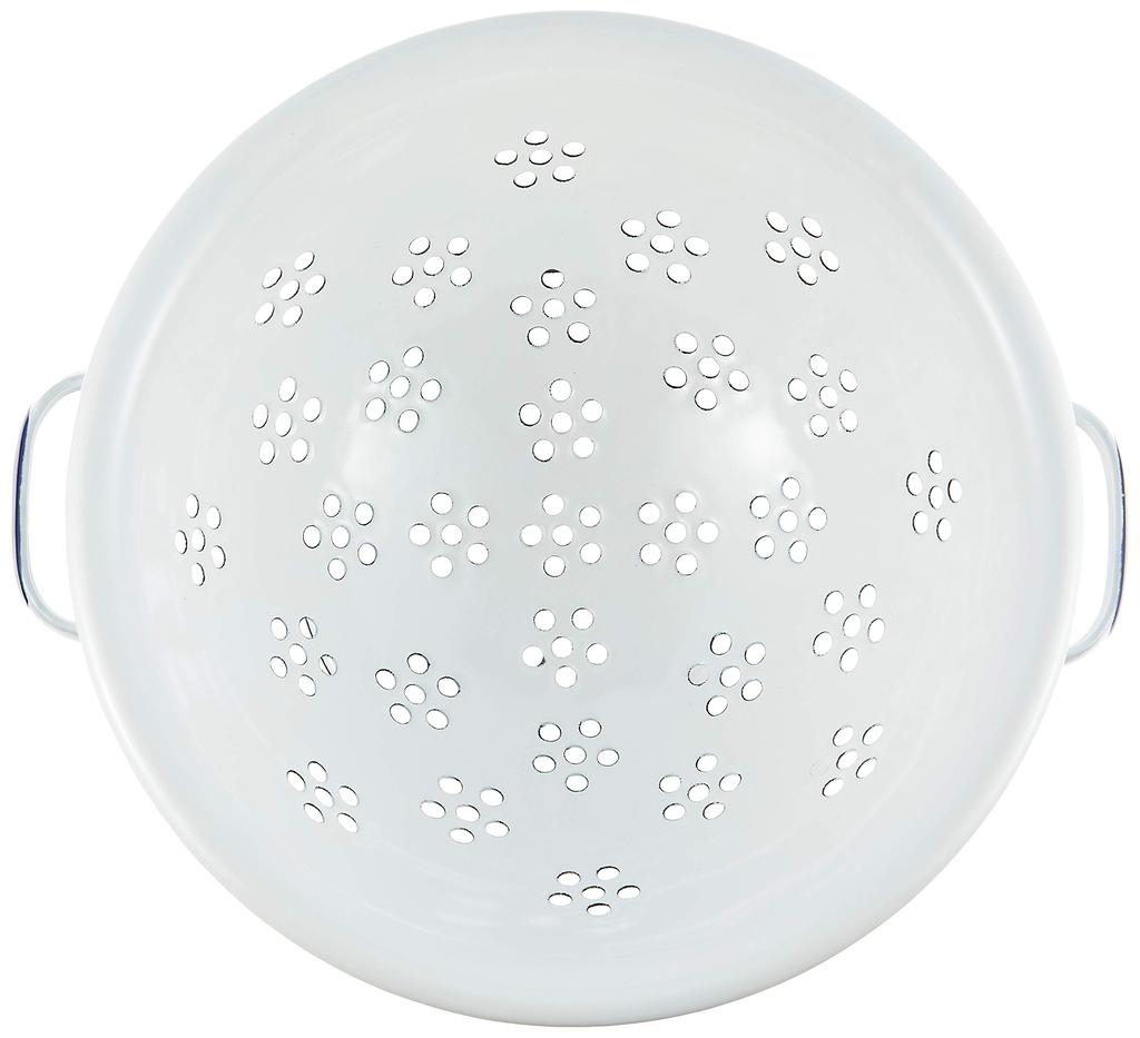 Nodahoro Colander Enamel Heat Resistant Drainer Colander Bowl Made In Japan White CD-23W