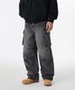 Denim Parachute Cargo Pants [Washed Black]