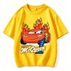 Cars Summer 2026 boys T-Shirt Lightning McQueen Short Sleeve for Boys and Girls Combinable with Everything