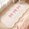Girly Style Carpets for Living Room Pink Bow Bedroom Decor Carpet Fluffy Soft Irregular Bedside Rug Home Thicken Plush Floor Mat