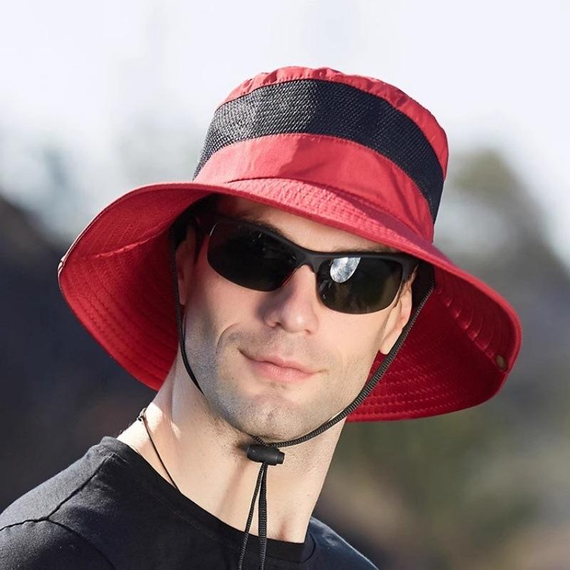 Rainproof Sun Hat Men and Women Sun Hat Bucket Hat Fashion Versatile Anti-ultraviolet Camping Fishing Fisherman Hat Men