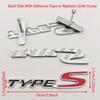 AAALZ1 3D Metal Type S Logo Front Grill Car Emblem Rear Trunk Badge Sticker Decal For Honda Civic Types CRV HRV Accord Fit Accessories