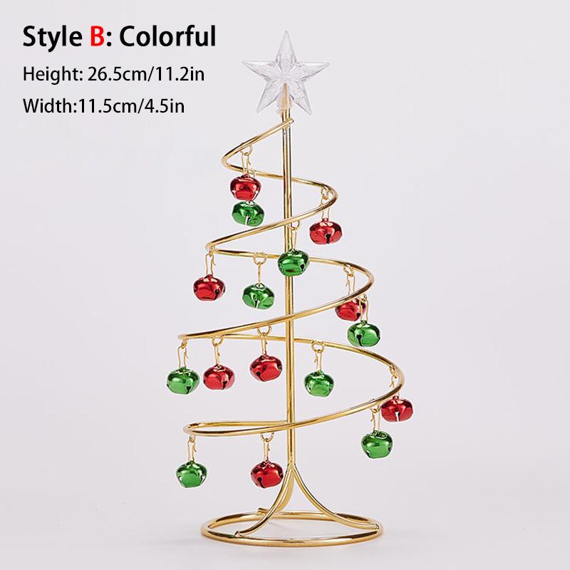 Železná krajka Vánoční stromek Mini se zvonkem Hvězda Stolní ozdoba Ozdoba Nový rok Štědrý večer Dárek Oslava Párty Vánoce 2026