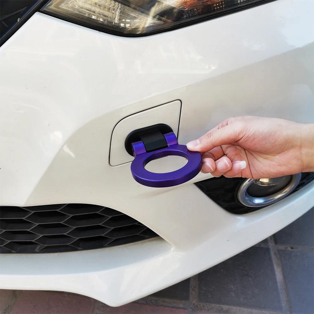 ABS Car Styling Trailer Hooks Sticker Decoration Car Auto Rear Front Trailer Simulation Racing Ring Vehicle Towing Hook
