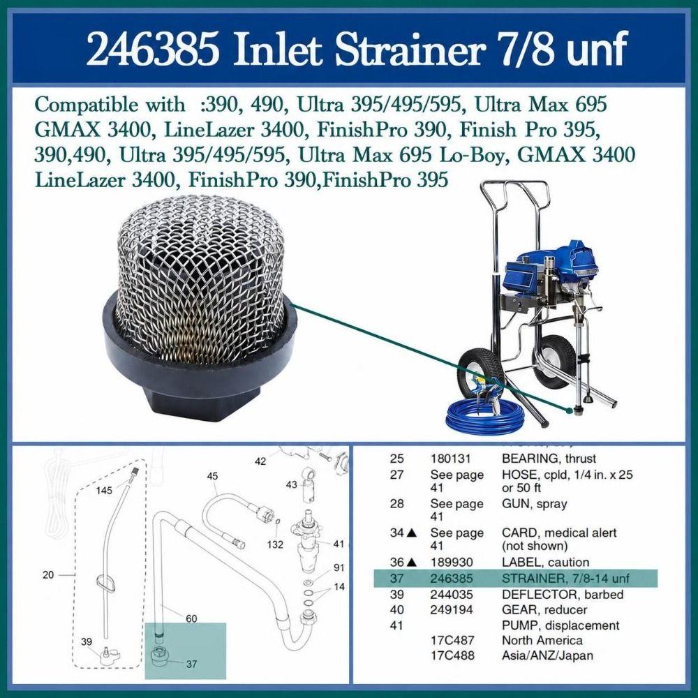 Mesh Filter Paint Sprayer Filter Inlet Type Airless Sprayer Filter Home Renovation