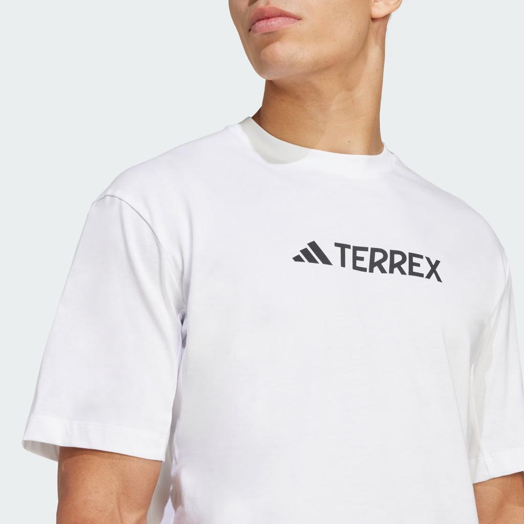 adidas Terrex Logo Crew Neck Short Sleeve T-Shirt Men Tops White JF9144