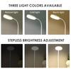 LED Desk Lamp Portable Eye Protection USB Plug 3 Dimming Color Stand Stepless Dimming Eye Protection Bedroom Bedside Lamp Work