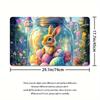 1/4Pcs Colorful Easter Bunny Bathroom Set 2D Flat Pattern Set Waterproof Shower Curtain with Anti Slip Rug and Toilet Lid Cover Spring Gift