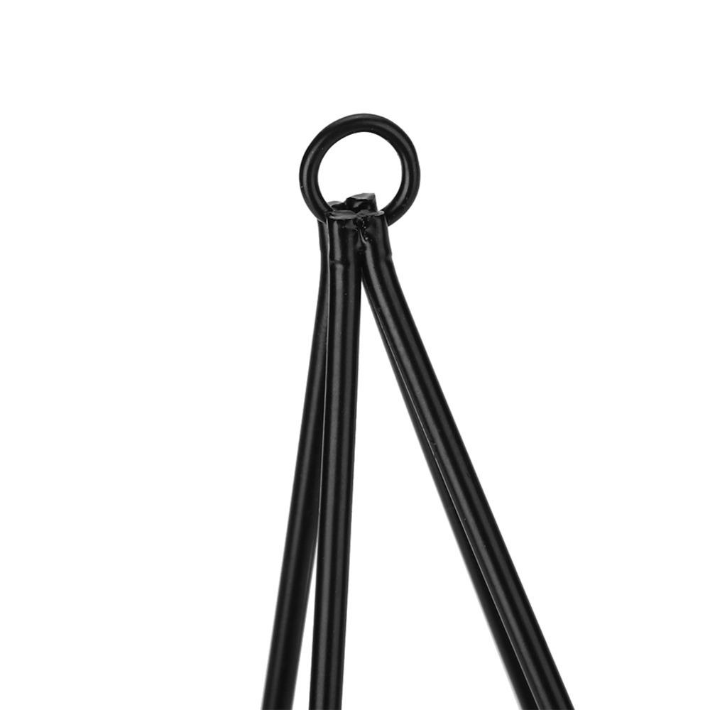 4 Stück Schwarze Metall-Tillandsia-Pflanzgefäße Eisen Geometrischer Pflanzenaufhänger Langlebiger Boho-Pflanzenhalter