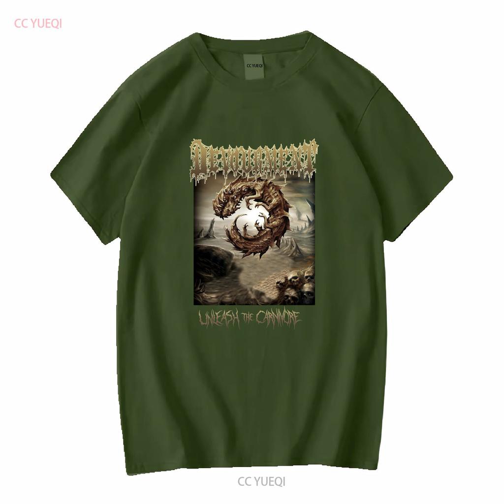 Devourment Unleash The Carnivore Koszulka Czarna Męska S do 3XL PM904 vintage Sprana męska Oddychająca Wszechstronna Miękka Unisex Codzienna