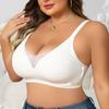 Plus Size Women Sports Bra Gathering Lift Soft Support Wireless Seamless Bra