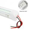 1/2Pcs 108LED Car Interior Lamp White Strip Light Bar Reading On/Off Switch Van Cabin Lorry Truck Camper Boat Caravan RV 12V 24V