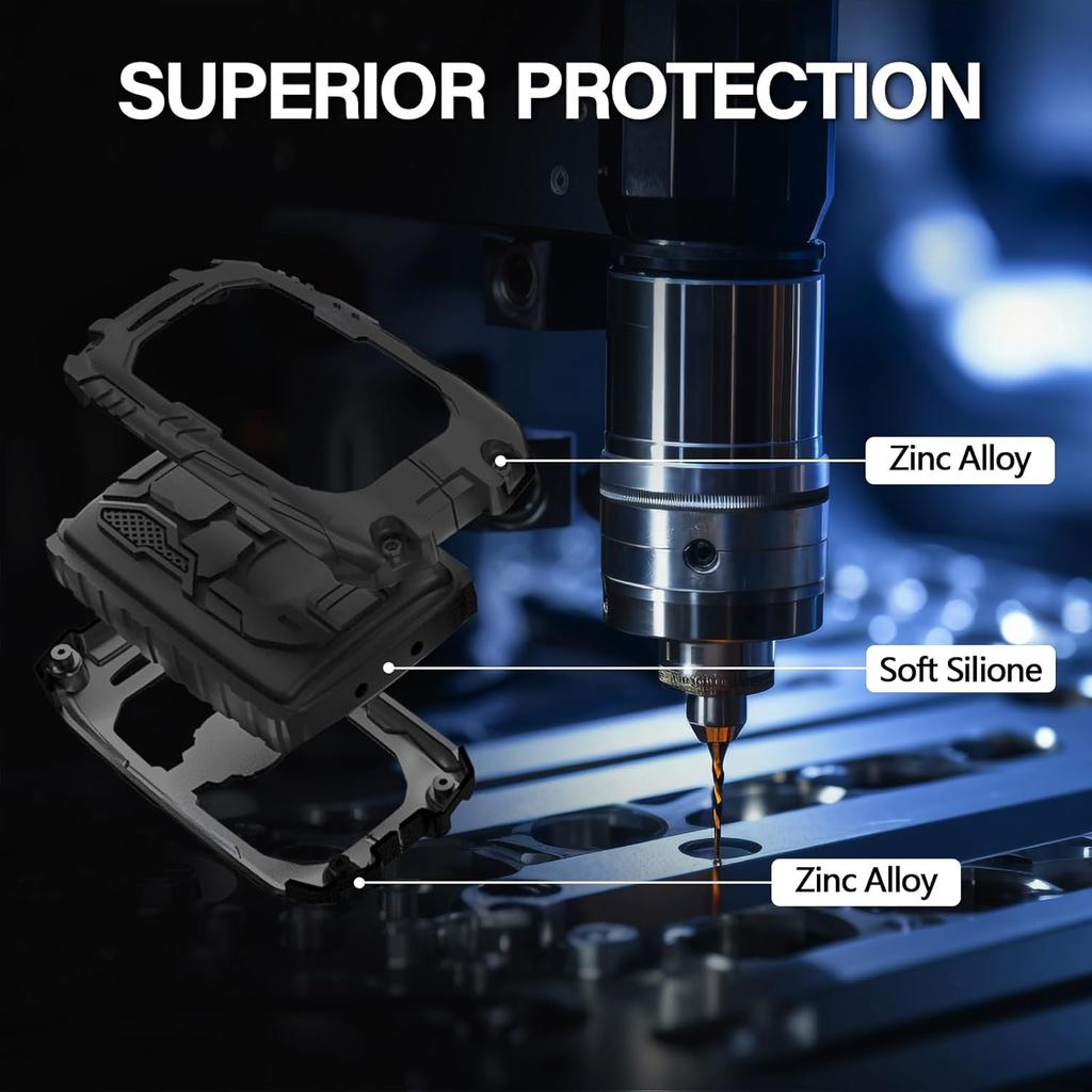 Mech Style Heavy Metal Key Fob Cover For -2024 2025 Mazda CX-5 CX-30 CX-50 CX-70 CX-90 3 6 CX-9 WAZSKE11D01 662F-SKE11D01, Zinc Alloy Key Case