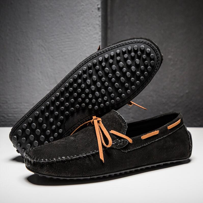 

Spring Casual Men Genuine Leather Shoes Summer Breathable Green Men s Loafers Leather Shoes Sapato Masculino Zapatos Hombre 46 чорний