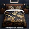 Art Deco Theme Custom Text Or Name 3Pcs Bedding Set,1 Flat Sheet & 2 Pillowcases Personalized Home Bedding