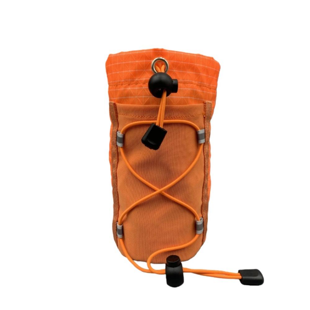 

Large Capacity Backpack Strap Pouch Drawstring Anti-lost Storage Expansion Bag Portable Waterproof Water Bottle Holder оранжевый