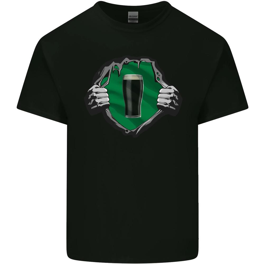 Guiness Ripped Top Funny Alcohol Beer Mens Cotton T-Shirt Unisex T-Shirt S