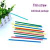ZISIZ Individually Wrapped Disposable Colored Straws