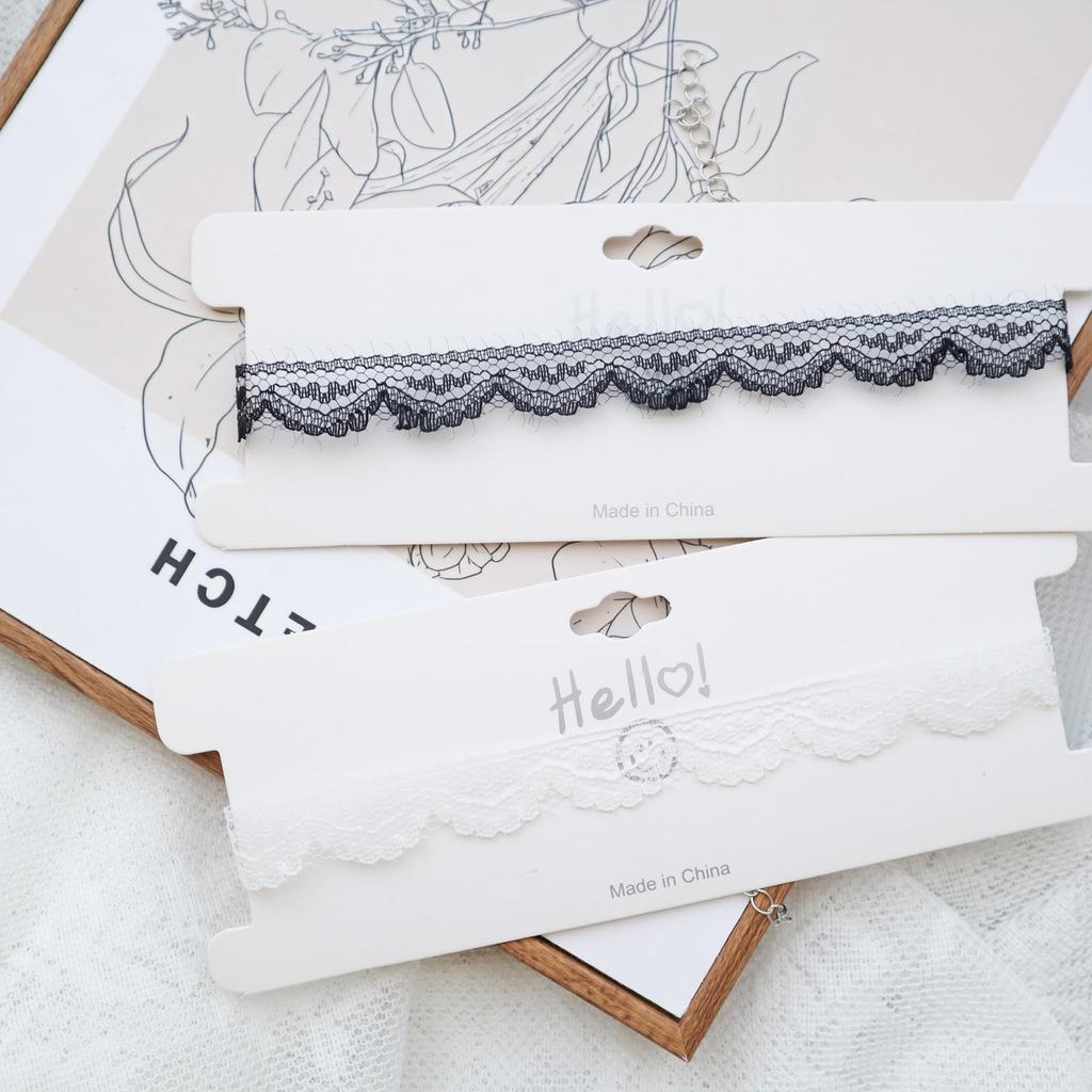 Spicy Girl Black Lace Choker Necklace - Temperament Clavicle Chain Women's Accessory