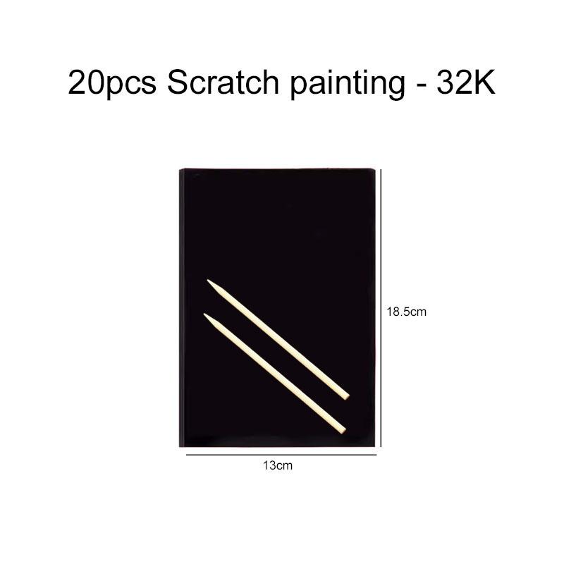 Scratch Paper 16K/32K Colorful Base Color Office Education Art Classroom Supplies Student Handmade DIY Painting Paper TMZ