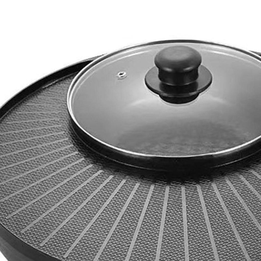 Electric BBQ Grill and Pot Combination for Outdoor Entertaining