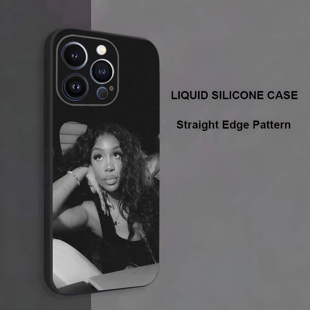 

S-SZA RNB Singer Phone Case For iPhone 17,16,15,14,13,12,11 ,Pro Max,XS,X,XR,SE,Mini,8,7,Soft Silicone Black Cover iPhone13