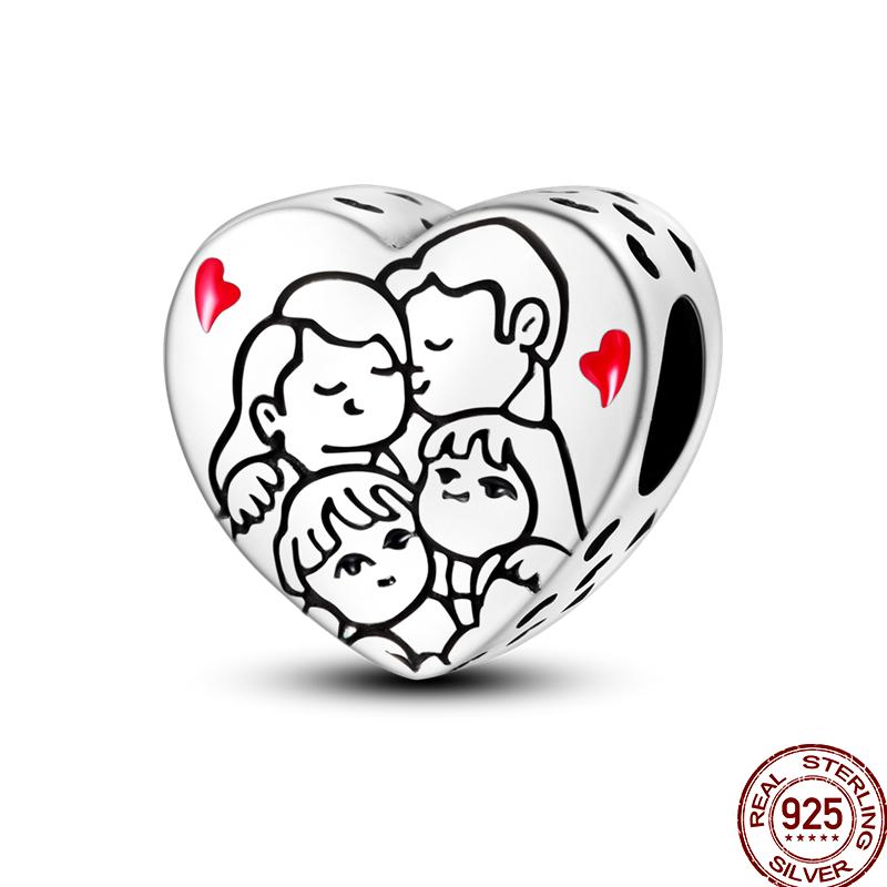 100% Copper Love Blessing Emotional Heart Shaped Beaded Beads Suitable For 3Mm Original Bracelet Diy Jewelry