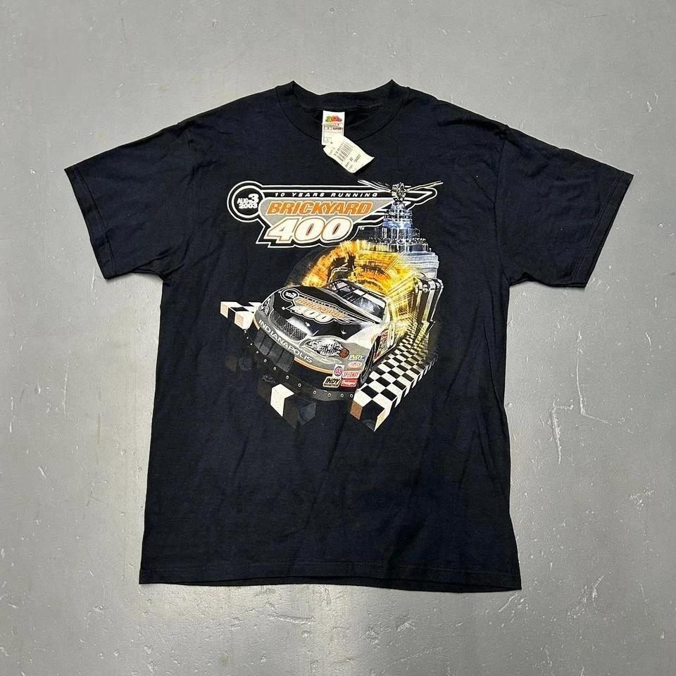 Vintage y2k 2003 NASCAR brickyard 400 big print graphic tee tshirt NWT S