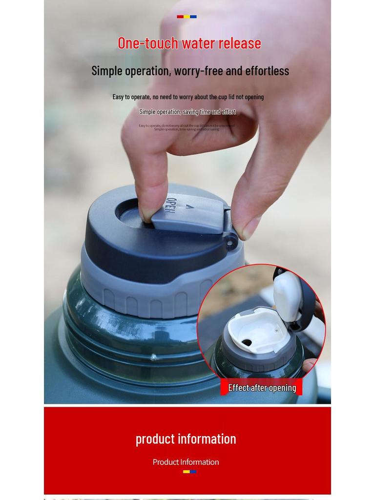 Extra velká venkovní 316 nerezová izolovaná cestovní termoska