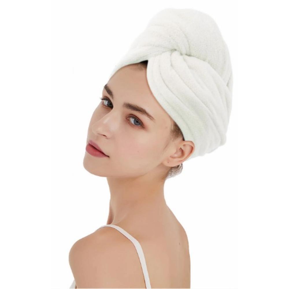 Towel Dry Hair Cap Microfiber Hair Drying Wrap Strong Water Absorbent Triangle Shower Hat