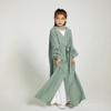 Yiduo Duo Girls' Wavy Lantern Sleeve Pleated Cardigan Dress - YT1023