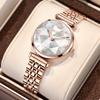 OLEVS Quartz Made In Rose Simple Stainless Steel Stylish 30M Water Popular Pink Gold Watch and Bracelet Perfect Gift for Women's Watch, Japan,