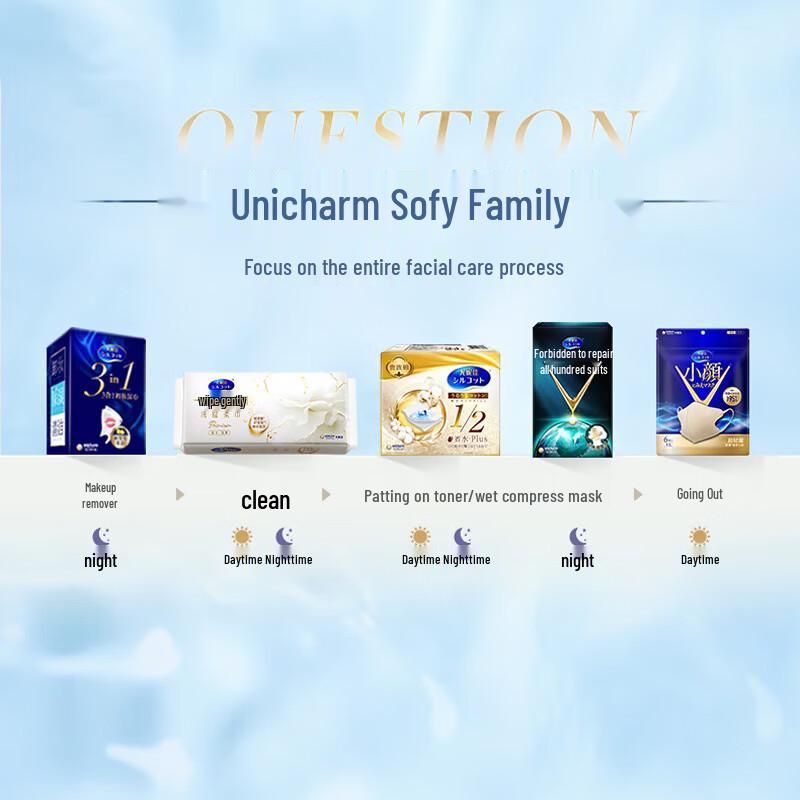 Silcot Unicharm 1/3 Cut Ultra-Fine Fiber Makeup Remover Cotton Pads 1