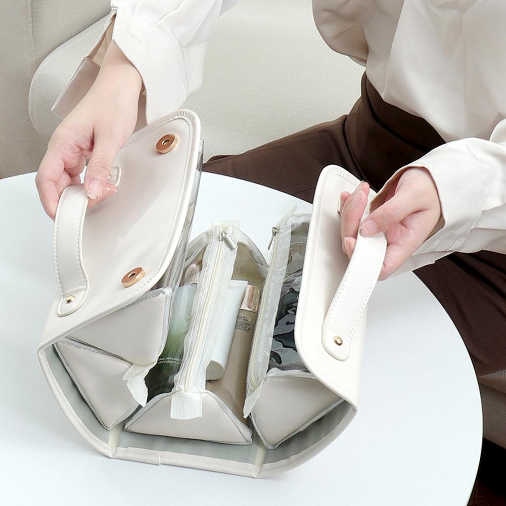 Women Makeup Bag Travel Cosmetic Bags Detachable Roll Up Toiletries Organizer Waterproof Storage Neceser Bathroom Wash Pouch