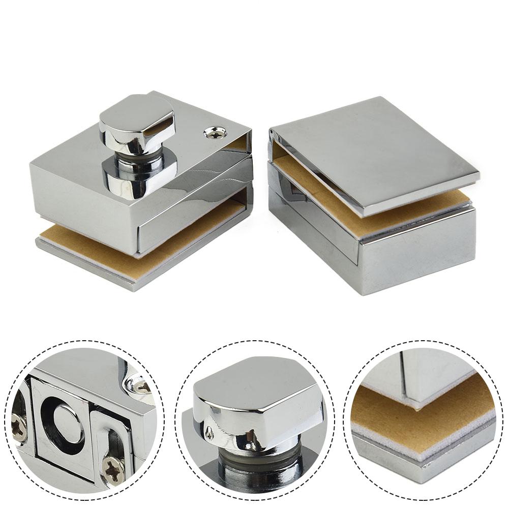 Glass Door Lock Floor Latch Lock Bolt For Home Bathroom Toilet Shop No Punching Single Door Ground Lock Zinc Alloy Hardware