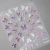 1Pcs 5D Embossed Aurora Butterfly Nail Art Stickers Self Adhesive Decals For Nails Decoration DIY 3D Acrylic Nail Supplies Parts