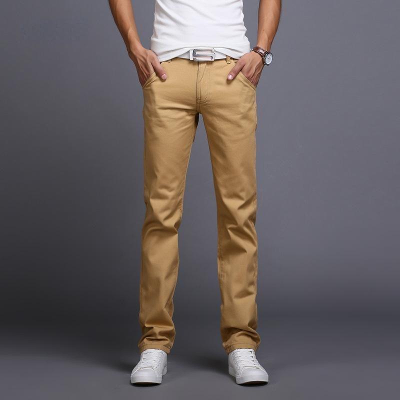 Summer Casual Pants Men Cotton Slim Fit Chinos Fashion Male Clothing Plus Size Trousers Cargo Pants Streetwear